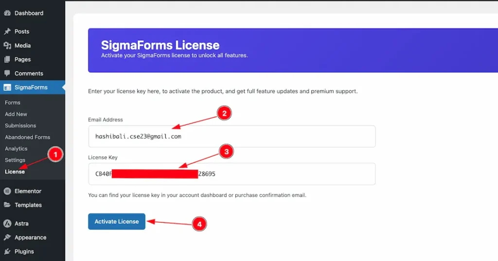 License Key Activation