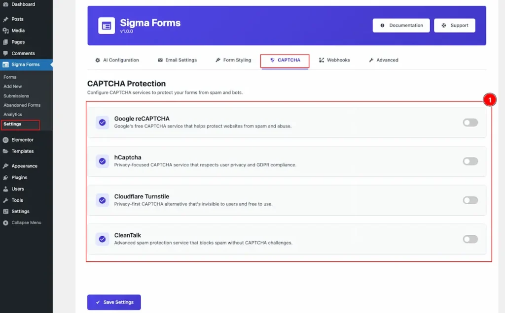 recaptcha - BdThemes