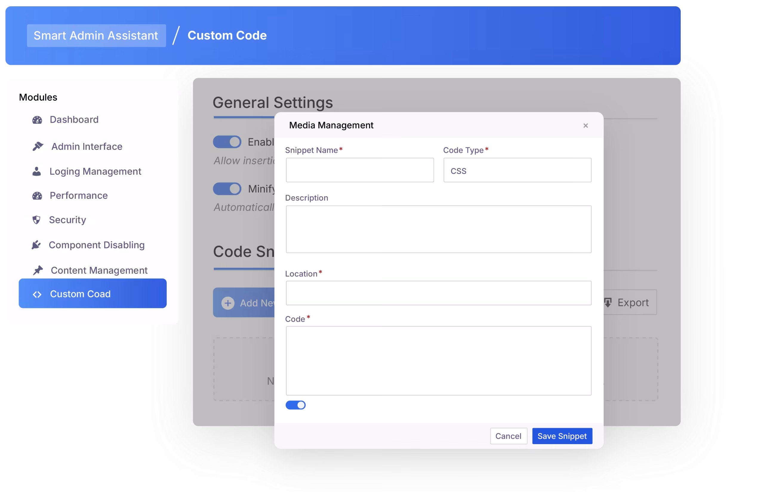 Custom Code Integration