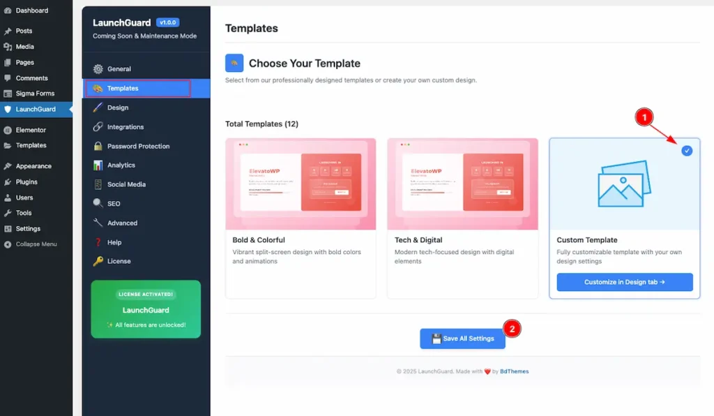 template custom - BdThemes