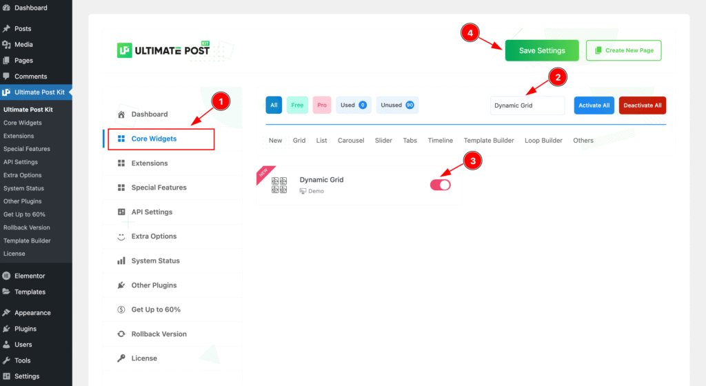 Activate Dynamic Grid - BdThemes