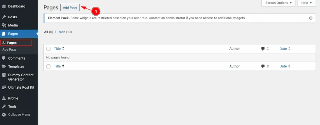 Add new page - BdThemes