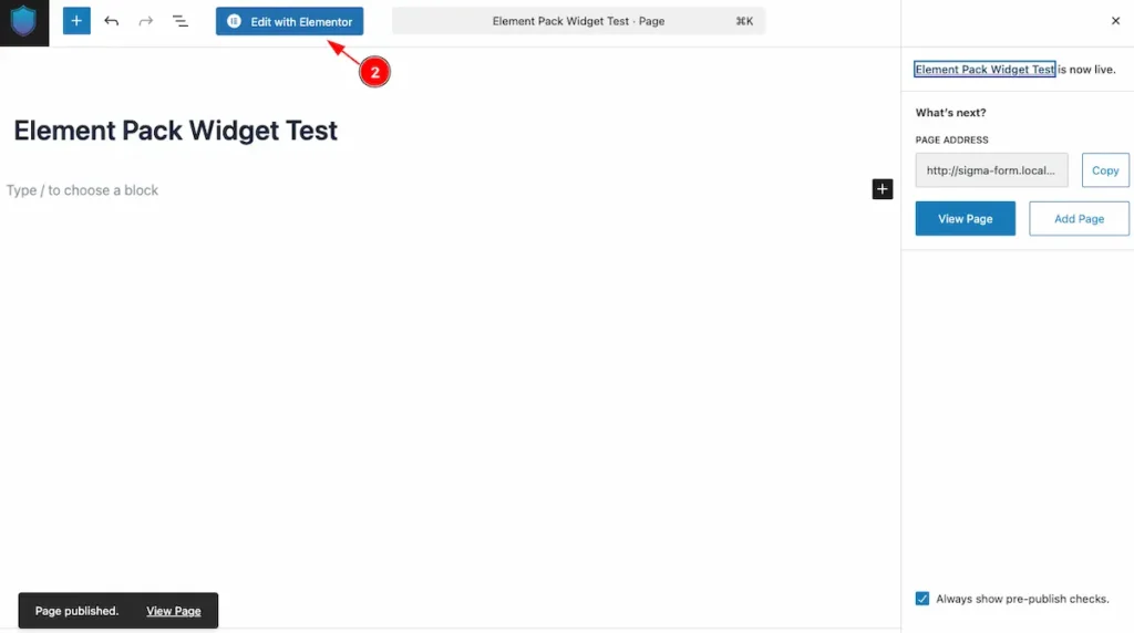 Add new page Editor - BdThemes