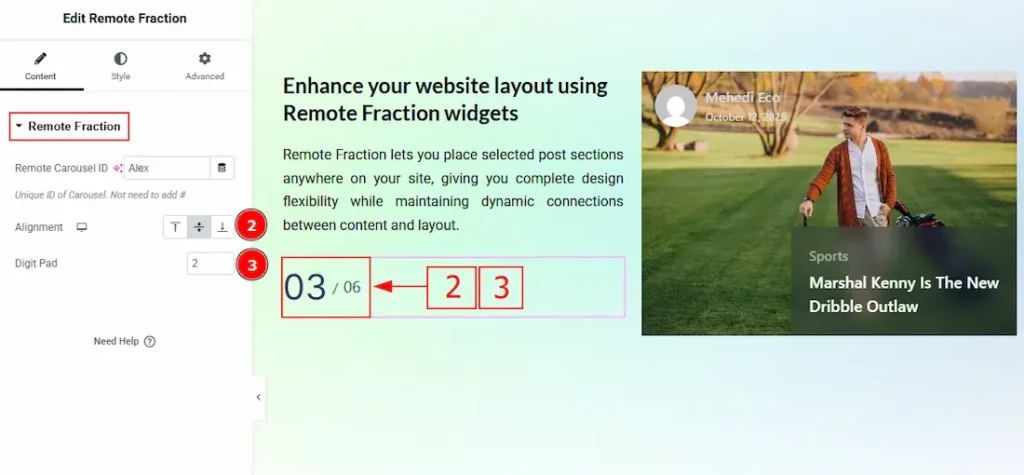 Remote Fraction Section