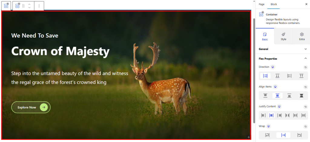 Start With Any Design to Use the Background Parallax Extension