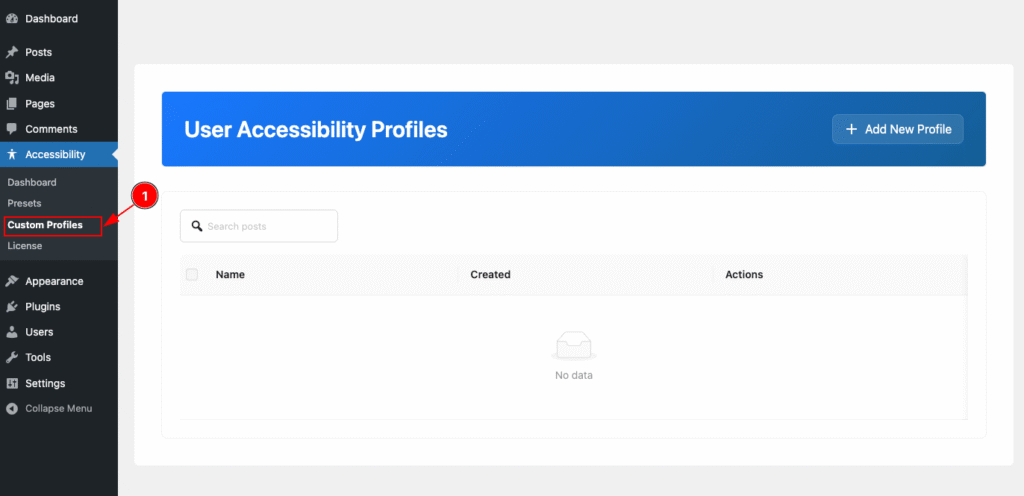 custom accessibility profiles