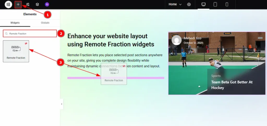 Drag Drop remote fraction - BdThemes