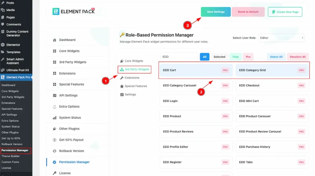 Editor 3 3RD party widgets - BdThemes