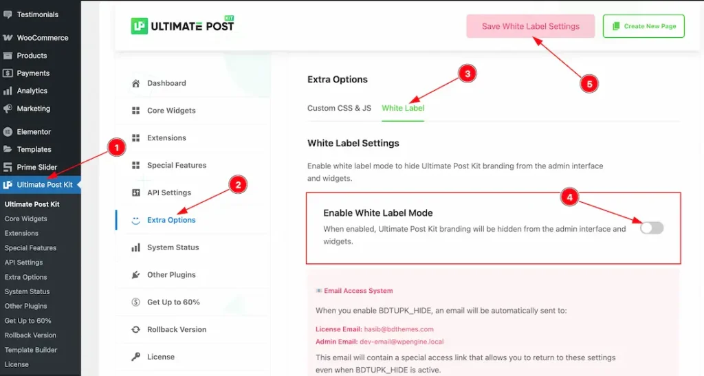 Enable White label 1 - BdThemes