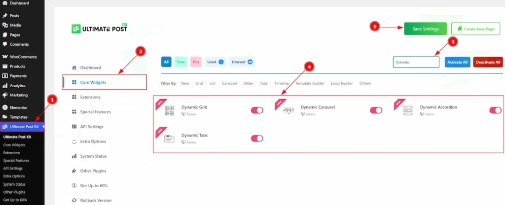 Enable dynamic widgets 1 - BdThemes