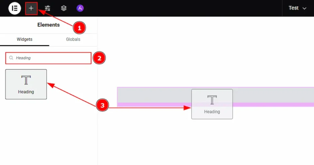Inserting Heading Element