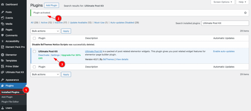 Install ultimate post kit plugin 3 - BdThemes