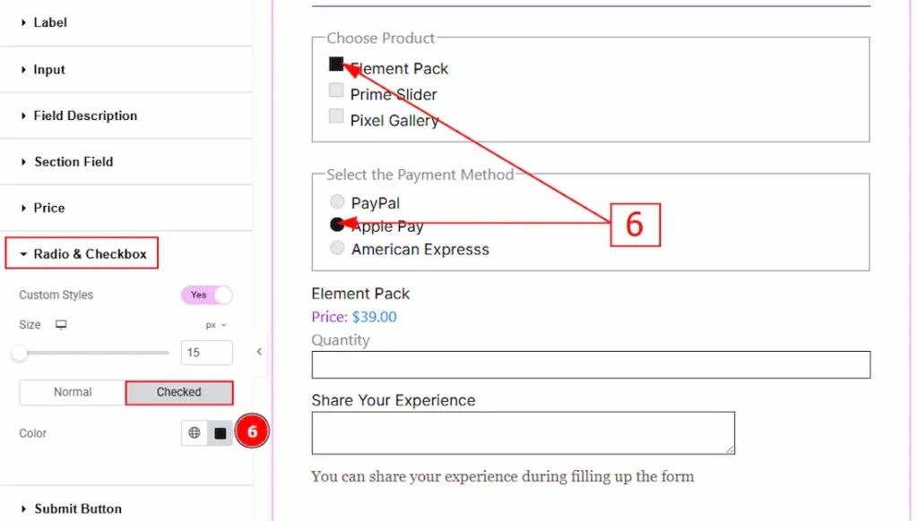 Radio Checkbox Checked - BdThemes