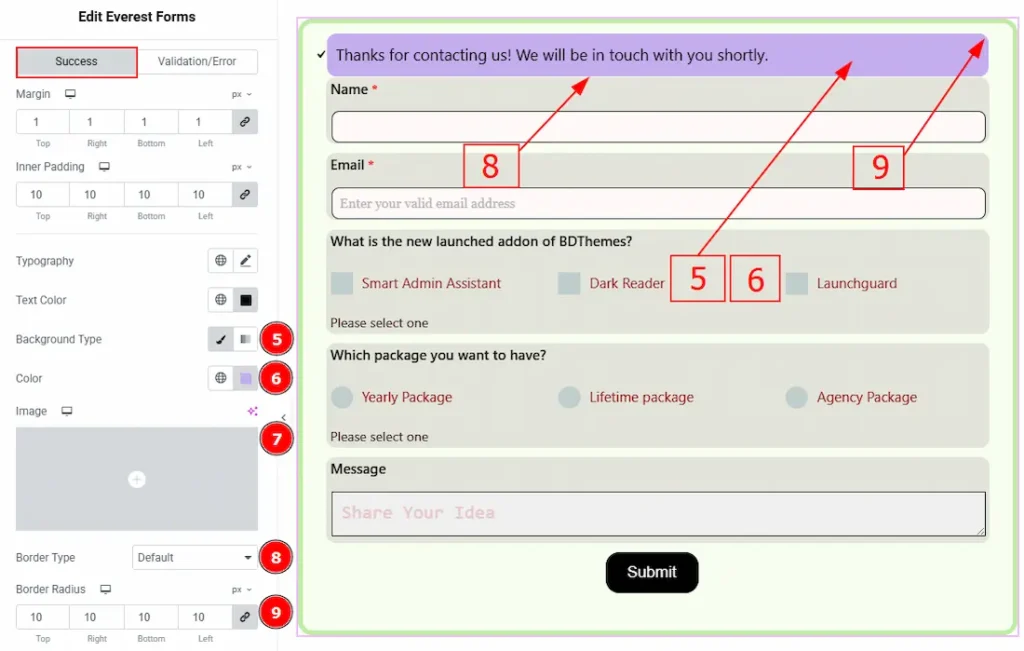 Response Message Success 02 - BdThemes