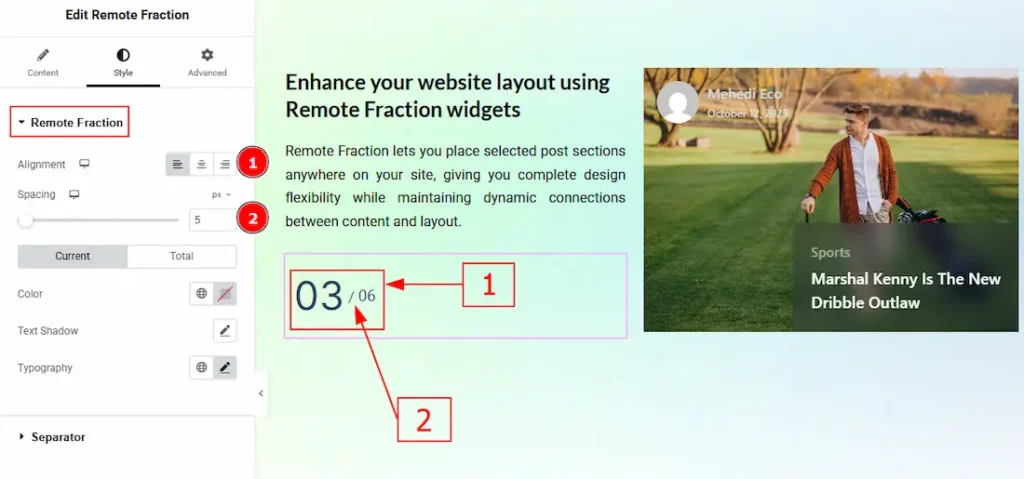 Remote Fraction Section