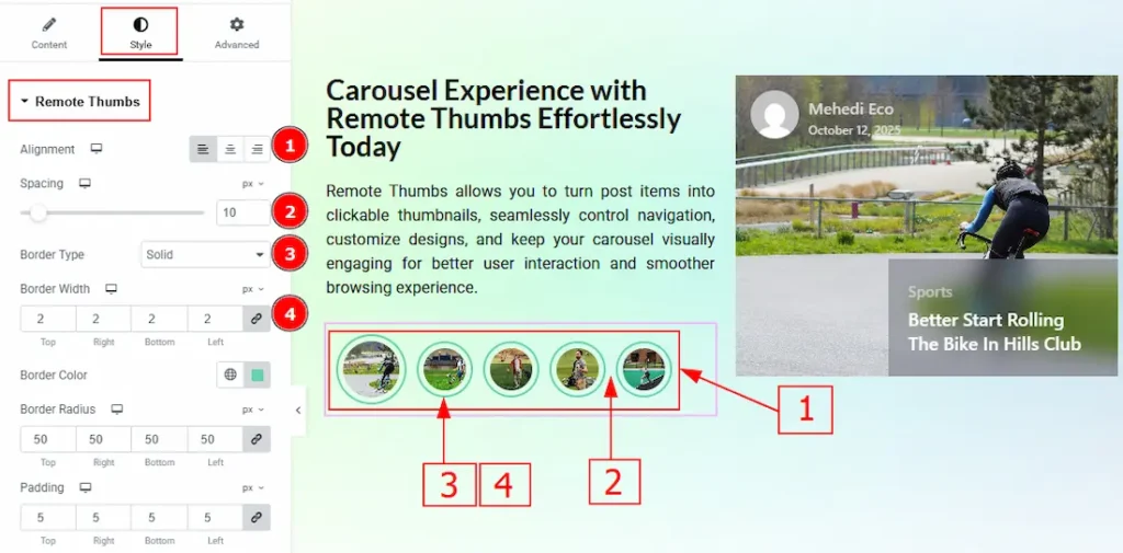 Remote Thumbs Section