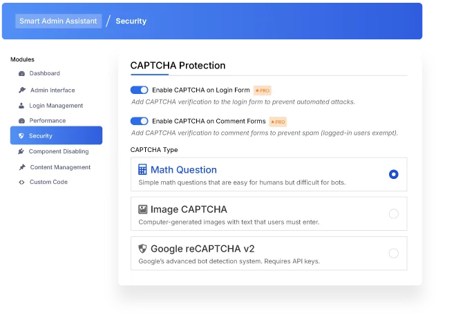 Security tab - BdThemes