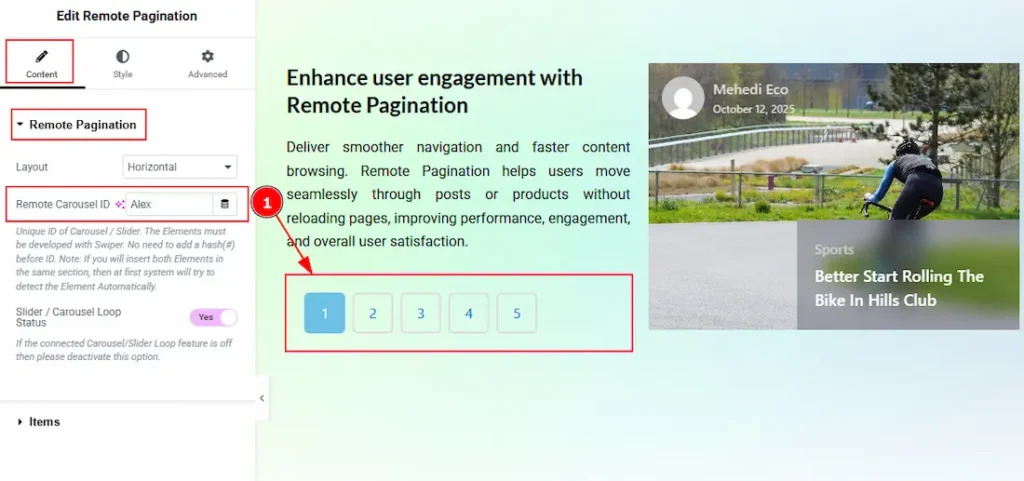 Set CSS ID for Pagination - BdThemes