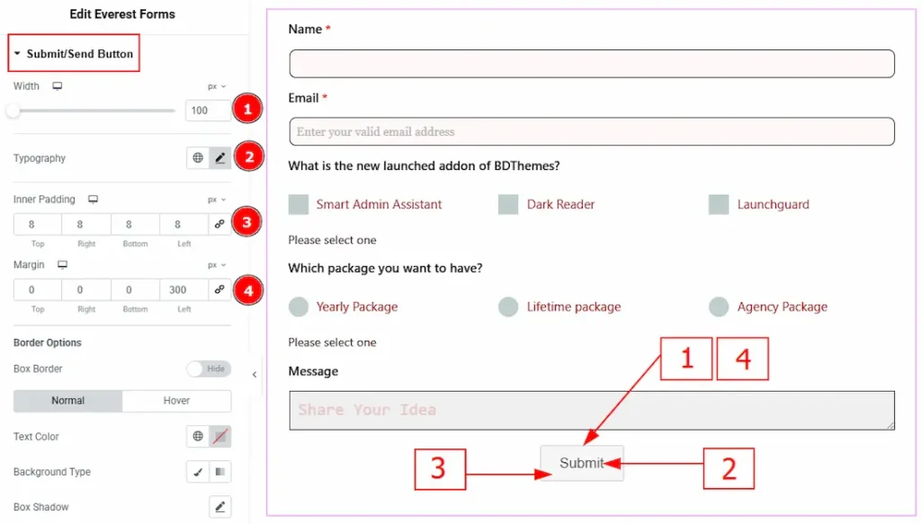 Submit Button Section