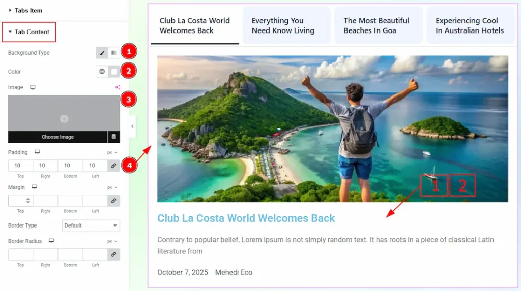 Tab Content Section