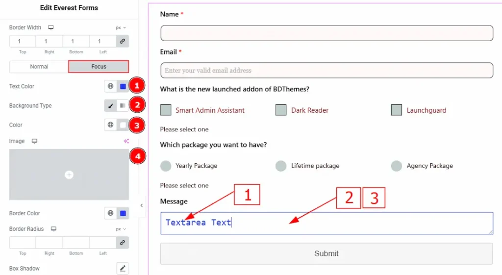 Textarea Focus 01 - BdThemes