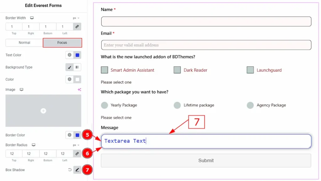 Textarea Focus 02 - BdThemes