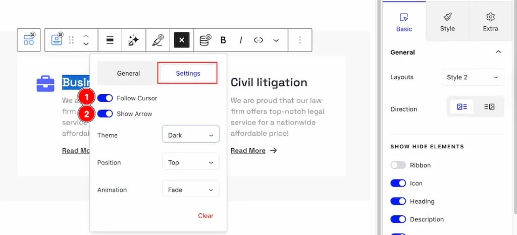 Lets Customize Settings Tabs Section