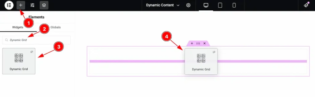 insert dynamic grid - BdThemes