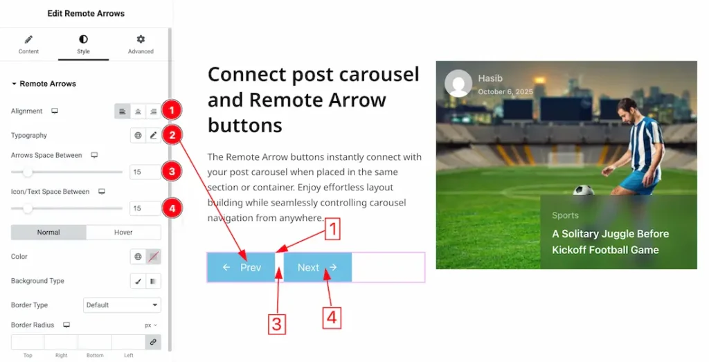 Remote Arrows Section