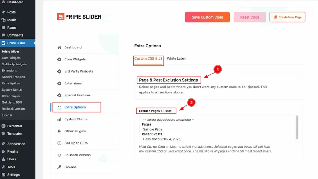 Exclude the Pages and Posts - BdThemes