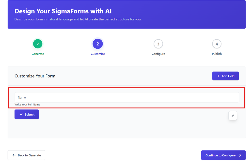 Name Field - BdThemes
