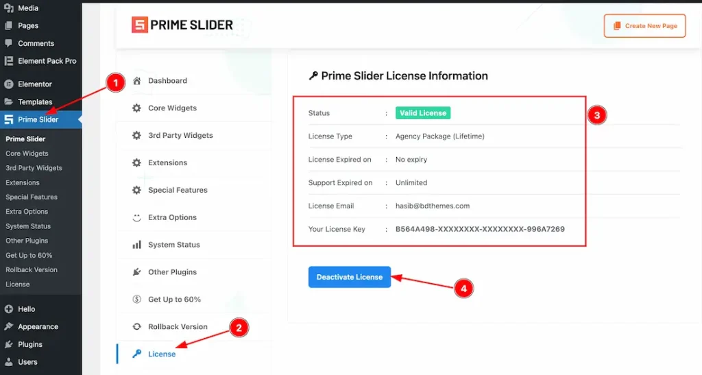 Activate The License key