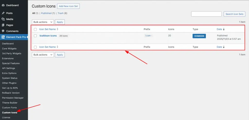 icon list - BdThemes