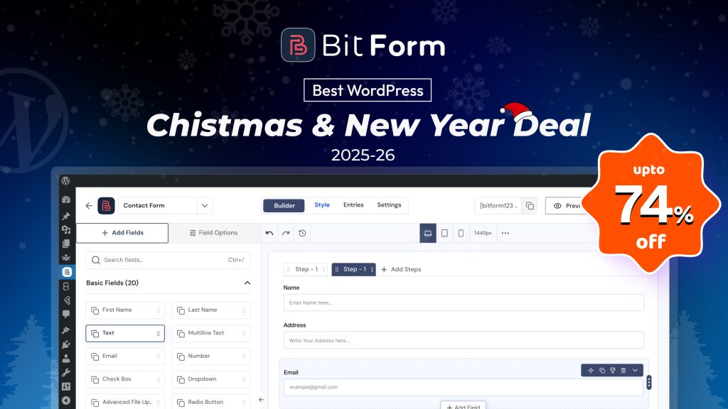 Bit Form Christmas and New Year Banner 2025 - BdThemes