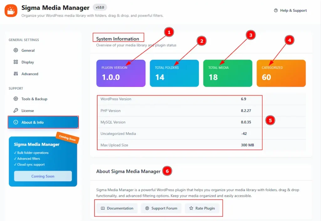 Folder Settings About Info - BdThemes