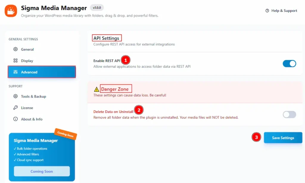 Folder Settings Advanced - BdThemes