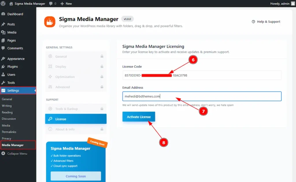 License activation 01 - BdThemes