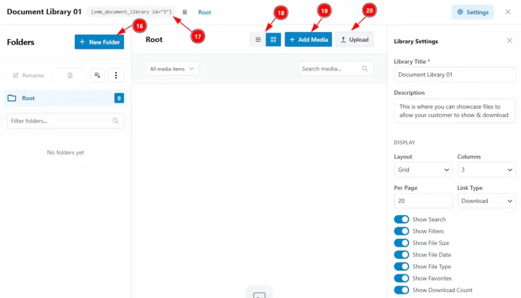 Media Document library 06 - BdThemes