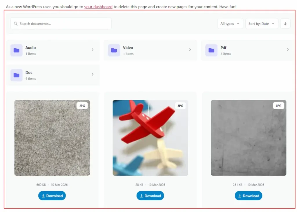 Media Document library 10 - BdThemes