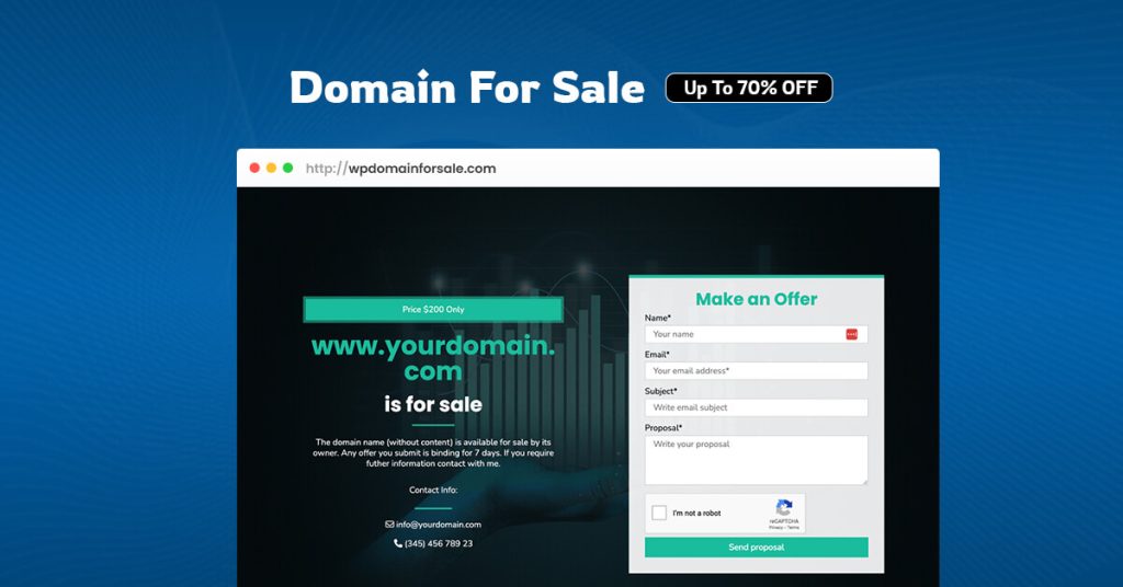 domain for sale holiday deal - BdThemes