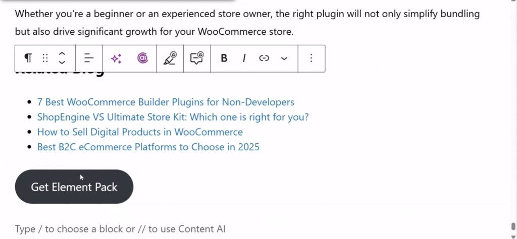 Drag and Drop Block Reordering