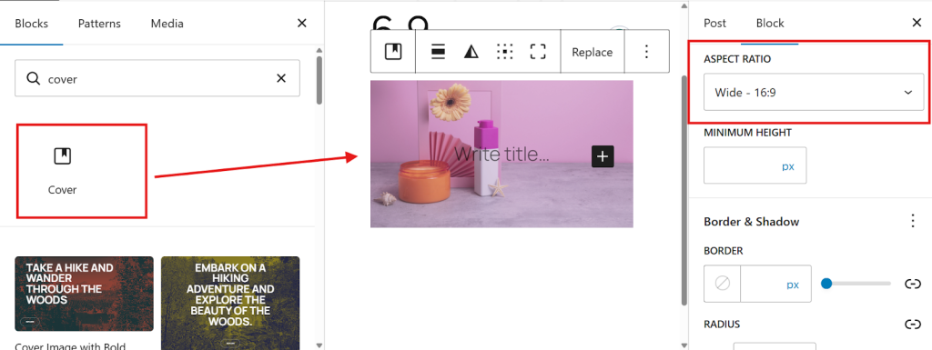 Cover Block Aspect Ratio Control