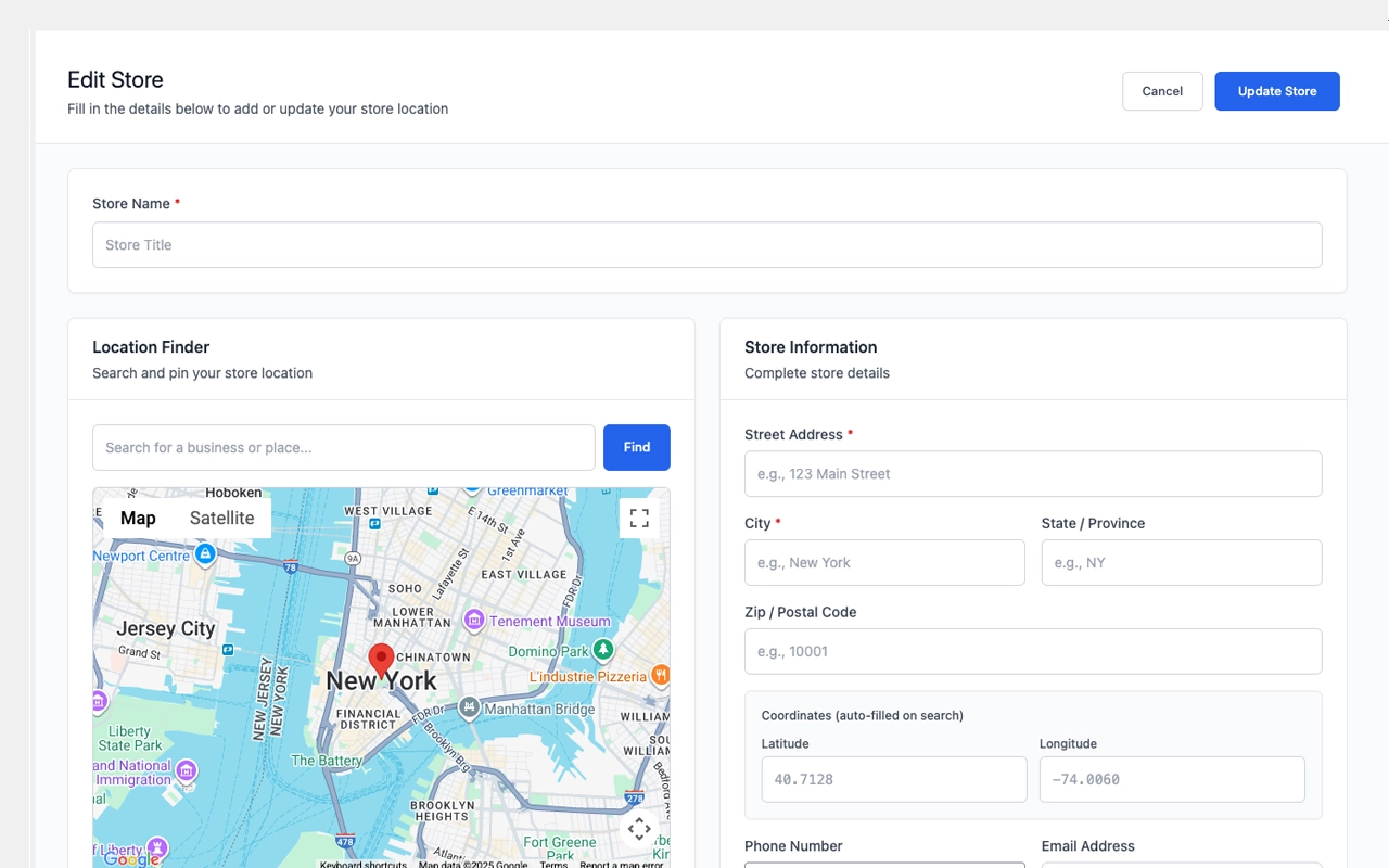 search and geolocation find stores faster - BdThemes