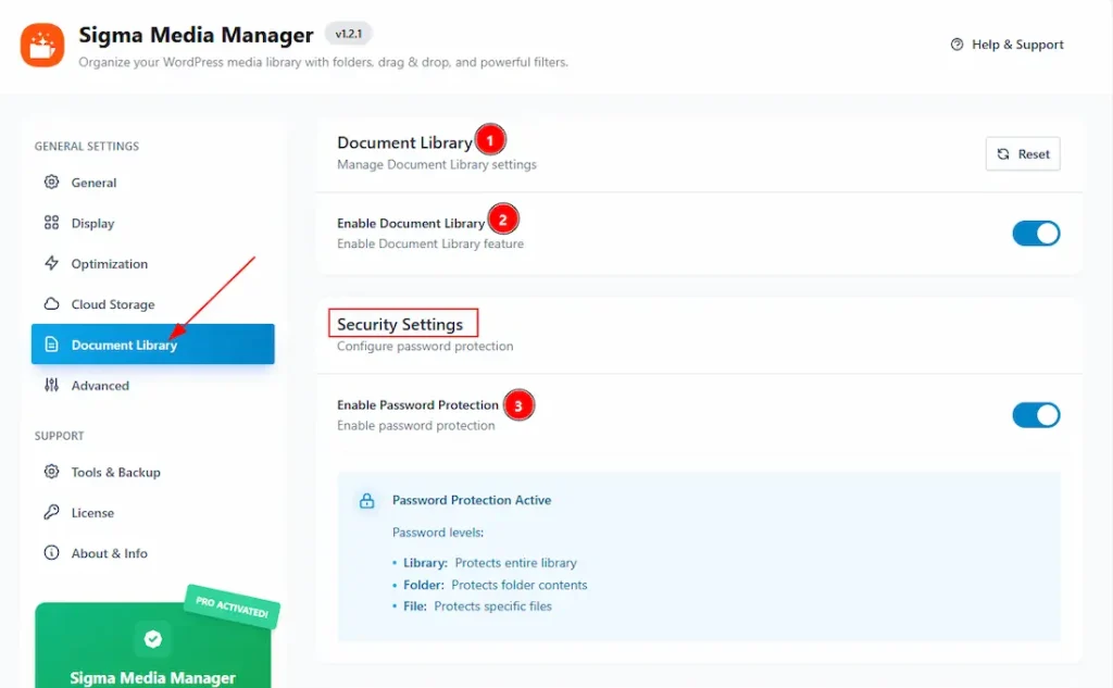 Document Library Tab