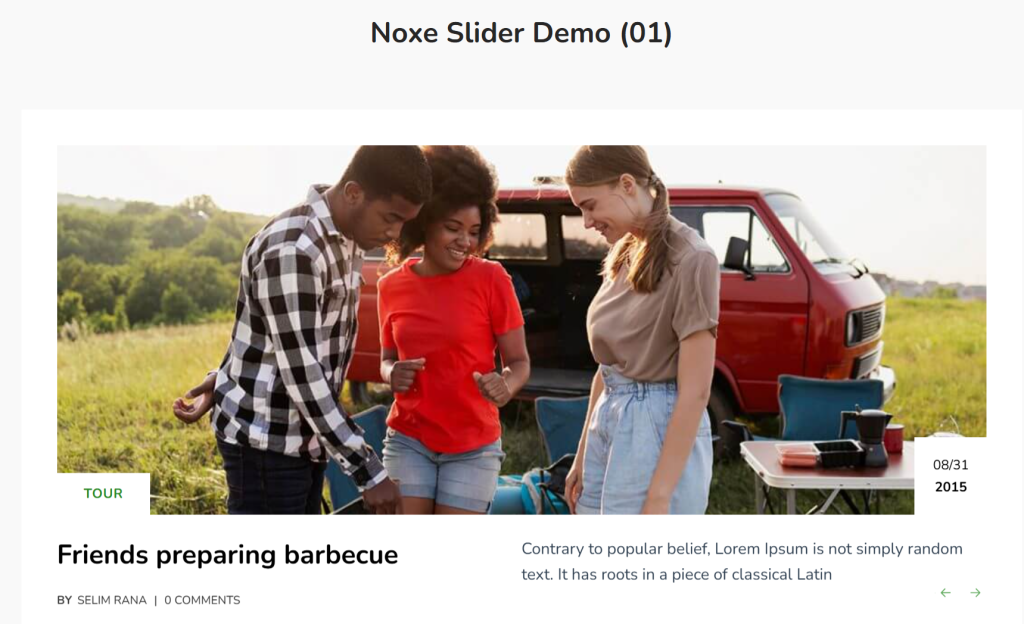 Noxe Slider - Stunning Blog Layout Design for Your Website