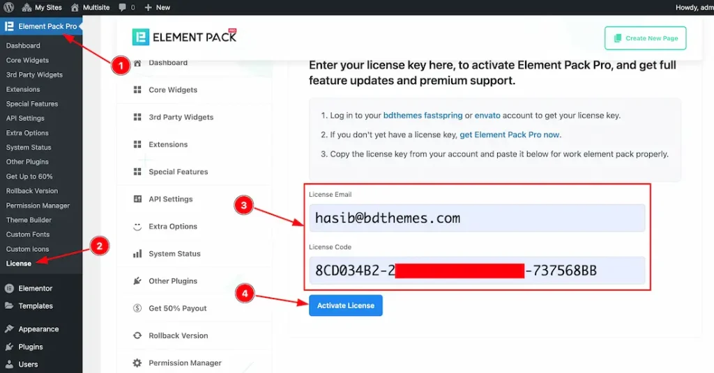 Activate license key1 - BdThemes