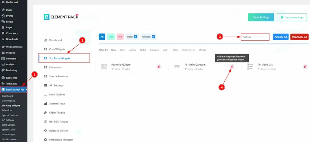 How To Use The Portfolio Carousel Widget By Element Pack Pro