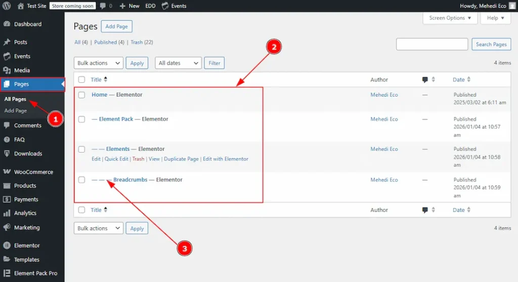 How to Structure Pages Hierarchically to Display Breadcrumbs