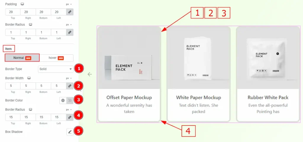 Items Item normal - BdThemes