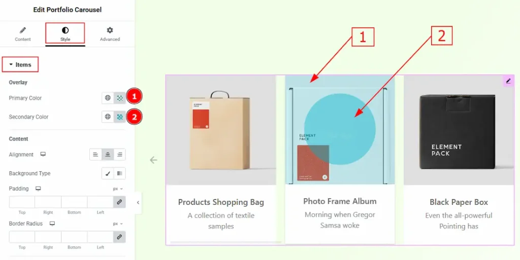 Items Overlay - BdThemes